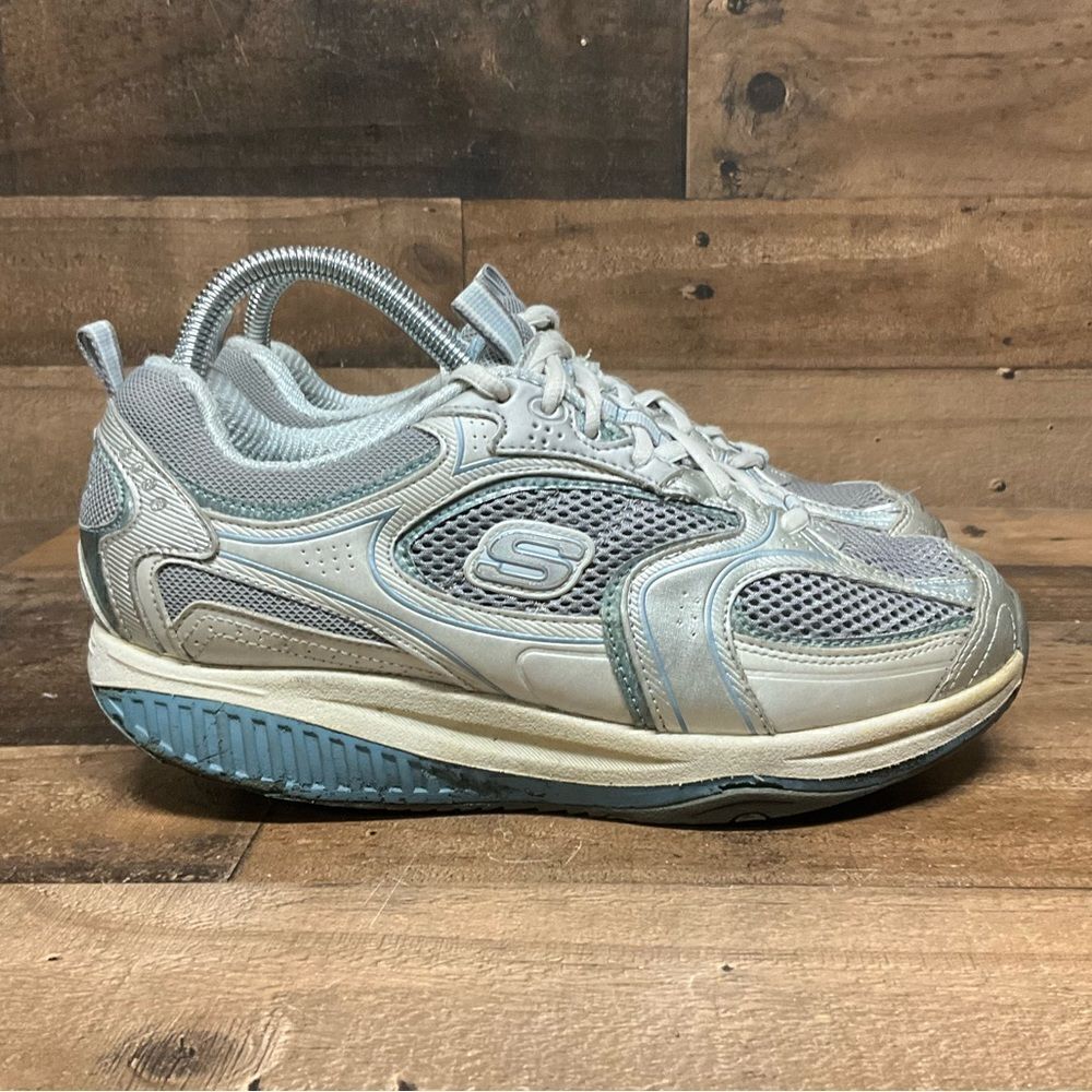 Skechers Shape Ups Silver / Blue 12320 Women's 8